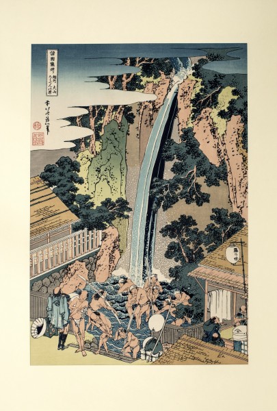 Ukiyo-e -Der Roben-Wasserfall-