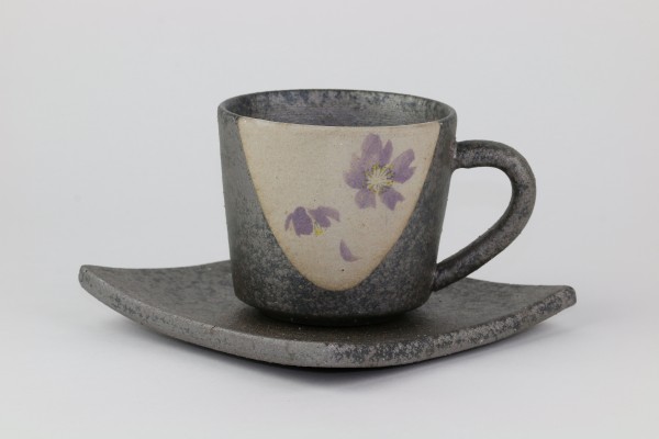 Shigarakiyaki-Keramik Kaffeetasse „Mintosakura“